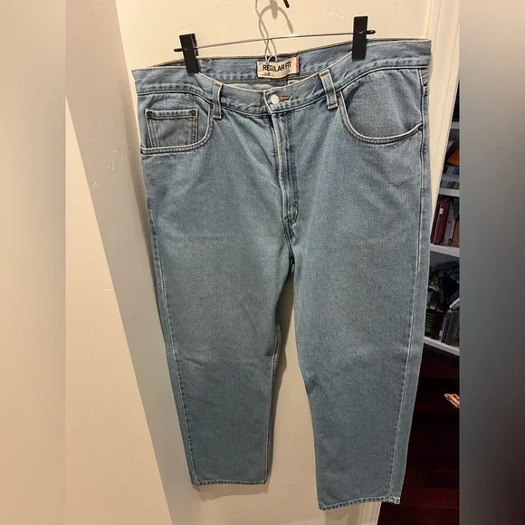 Men Light Blue Jeans Levi’s 505 - Picture 3 of 8